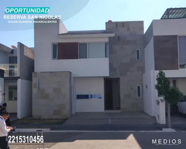 CASA EN LIQUIDACION EN RESERVA SAN NICOLAS, AGUASCALIENTES, PRECIO NEGOCIABLE, OPORTUNIDAD