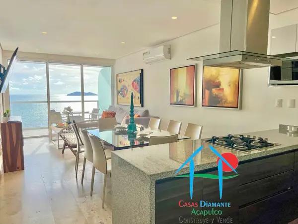 Departamento en renta vacacional con 2 recámaras y vista a la bahía de Acapulco