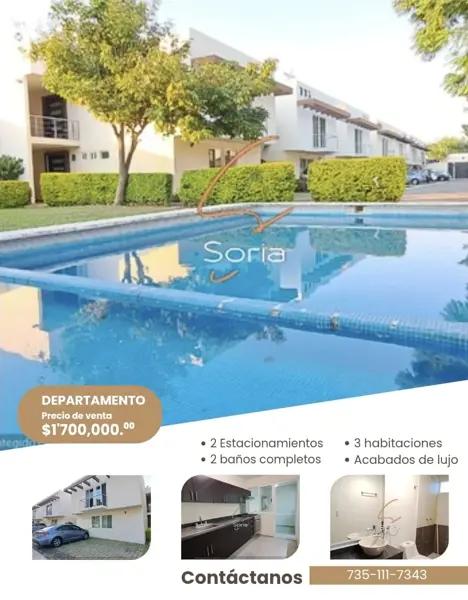 Departamento en venta en Tetelcingo, Cuautla, Morelos