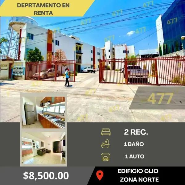 DEPARTAMENTO EN RENTA AMUEBLADO EN TORRE CLIO