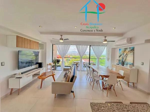 Departamento en venta con 3 recámaras y terraza con vista a las instalaciones del complejo