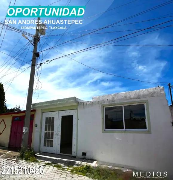 REMATE DE CASA EN SAN ANDRES AHUASTEPEC, TLAXCALA, CERCA AL TECNOLOGICO DE APIZACO, PRECIO ESPECIAL