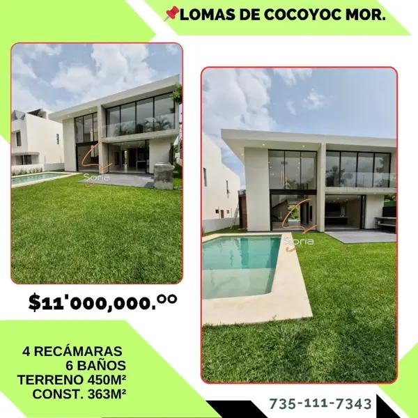 CASA EN VENTA LOMAS DE COCOYOC
HERMOSA RESIDENCIA