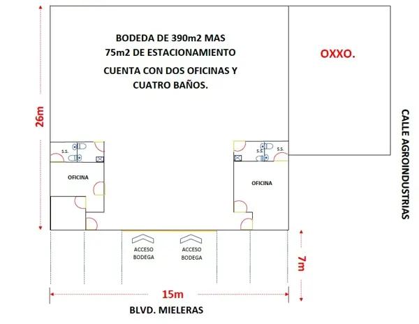 Bodega en Renta en Parque Industrial Oriente, Torreón, Coahuila. Bodega en Renta en Parque Industrial Oriente, Torreón, Coahuila.
