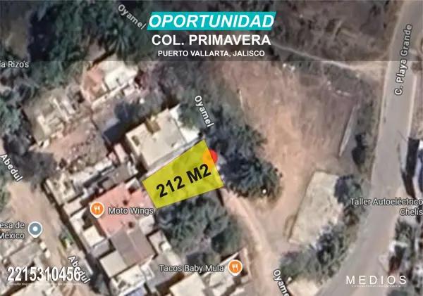 REMATE DE TERRENO EN COL PRIMAVERA, PUERTO VALLARTA, JAL, PRECIO NEGOCIABLE