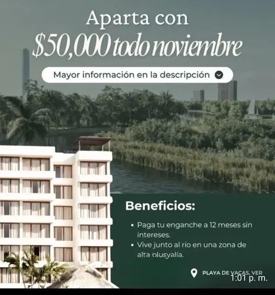 DEPARTAMENTO EN VENTA EN PLAYA DE VACA, MEDELLIN DE BRAVO, VERACRUZ VER.