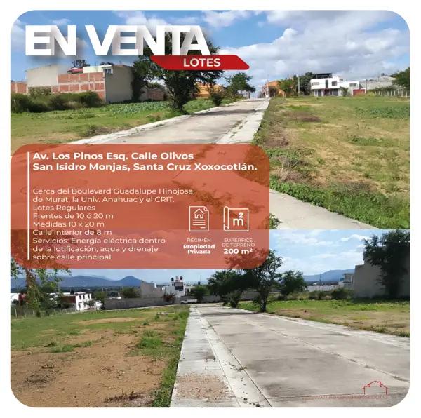 Lotes en venta en Los Pinos, San Isidro Monjas Xoxocotlán