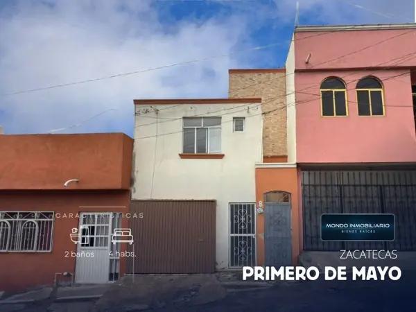 CASA VENTA COLONIA PRIMERO DE MAYO GUADALUPE ZAC