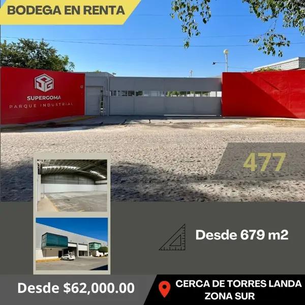 BODEGA EN RENTACERCA DE TORRES LANDA