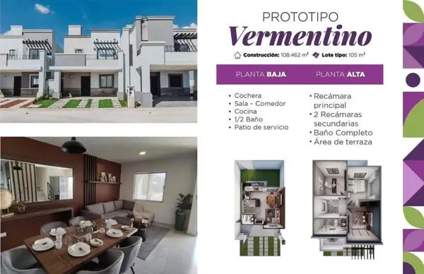 CASA VERMENTINO EN SEÑEROS RESIDENCIAL EN PACHUCA HIDALGO