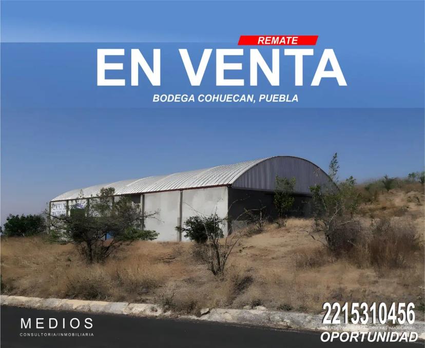 Foto 0 de REMATE DE BODEGA EN COHUECAN, PUEBLA, ACCESO INMEDIATO AUTOPISTA SIGLO XXI Y AMINUTOS DE JANTETELCO | Id nn-ge1000584