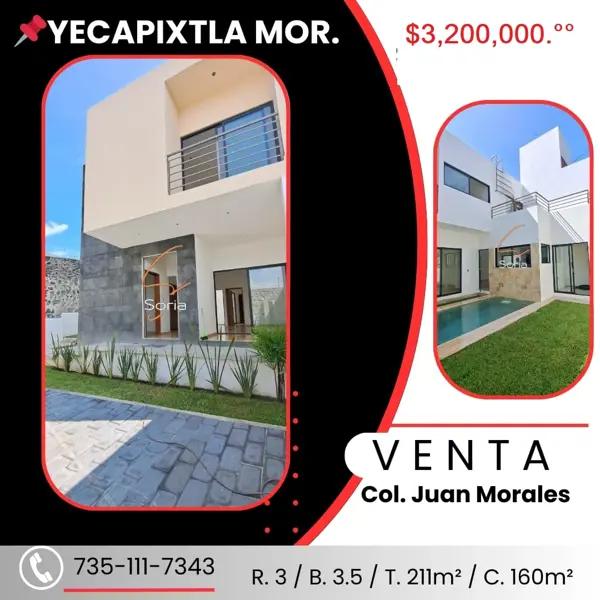 CASA EN YECAPIXTLA MORELOS