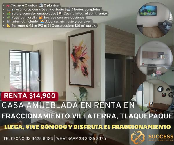 Casa Amueblada en Renta – Villaterra, San Pedro Tlaquepaque
