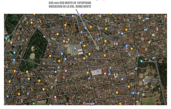 VENTA TERRENO 430 MTS2 EN ROMA NORTE USO DE SUELO MIXTO
