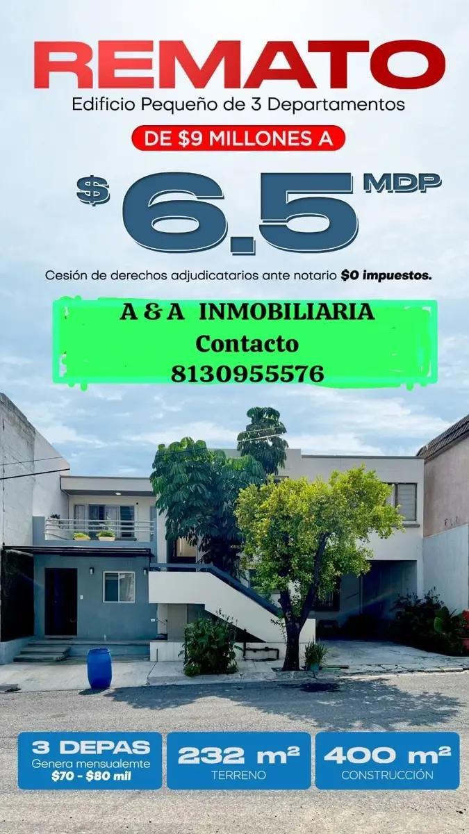 Foto 0 de Edificio en Venta con 3 Departamentos en Vista Hermosa, Monterrey | Id nn-kd1000141