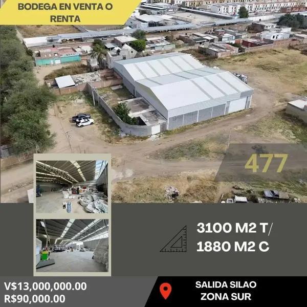 BODEGA EN VENTA O RENTA A A SALIDA SILAO