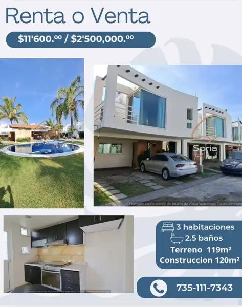 CASA EN CUAUTLA MORELOS 

FRACCIONAMIENTO SITIO DEL SOL CUAUTLA MORELOS