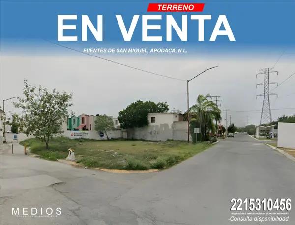 TERRENO EN LIQUIDACION EN FUENTES DE SAN MIGUEL, APODACA, NL, 618 M2, PRECIO ESPECIAL