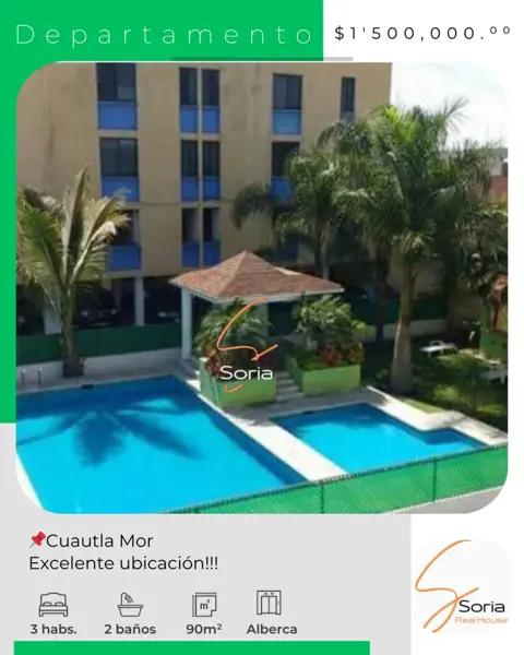 DEPARTAMENTO EN VENTA 

CUAUTLA MORELOS