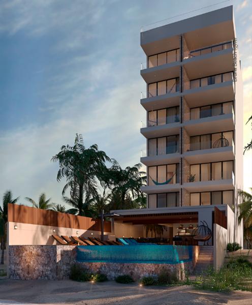Preventa departamento en la orilla de la playa de Chelem