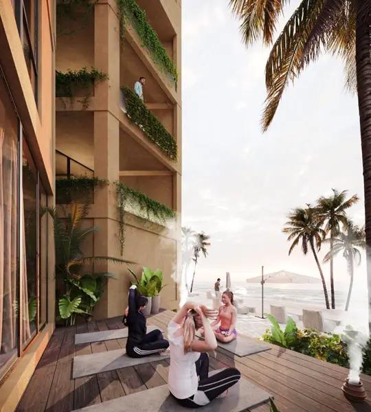 Departamento en venta  frente al mar san crisanto  yucatan