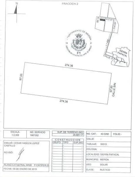 Terreno en venta en merida , sierra papacal