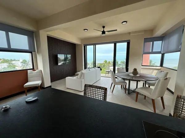 Departamento en venta en segunda fila con vista al mar chicxulub puerto  merida yucatan.