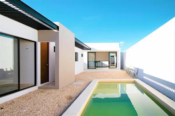 casa en venta de una planta al norte de merida cerca de dzitya