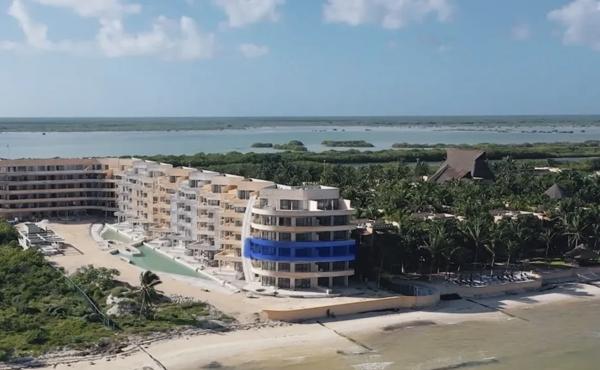 Departamento en la playa frente al mar en telchac puerto, yucatan