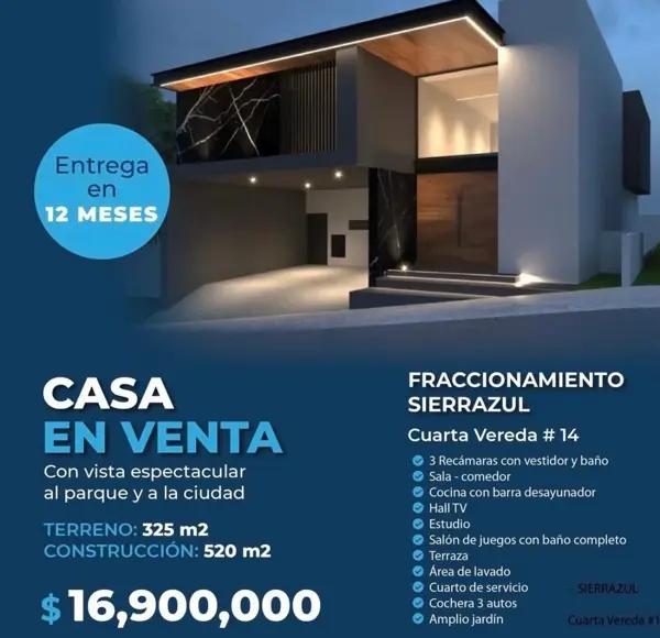Casa en venta Fracc Sierra Azul - Cuarta Vereda #14 Casa en venta Fracc Sierra Azul - Cuarta Vereda #14