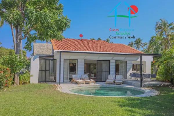 Casa en renta vacacional con 3 recámaras y alberca privada con jardín