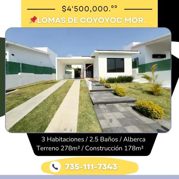 CASA EN VENTA LOMAS DE COCOYOC MORELOS