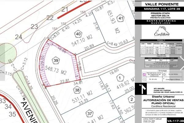 TERRENO EN VENTA EN RESIDENCIAL CORDILLERA