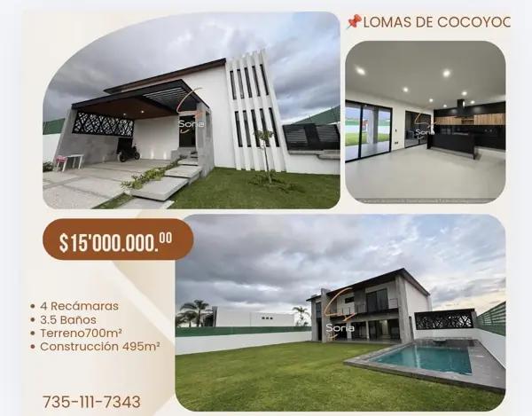CASA EN LOMAS DE COCOYOC 

HERMOSA RESIDENCIA