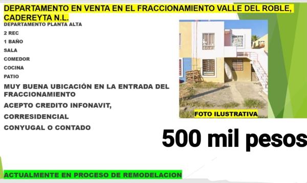 Departamento en venta en Valle del Roble, Cadereyta Nuevo León