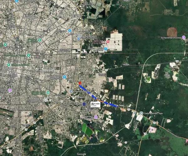 TERRENO EN RENTA EN MÉRIDA YUCATÁN EN TEYA KANASÍN A UN LADO DEL TREN MAYA