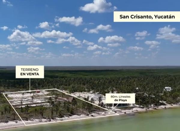 MACROLOTE  PARA DESARROLLAR EN VENTA FRENTE AL MAR TELCHAC PUERTO, YUCATAN