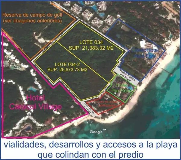 TERRENO EN VENTA EN PLAYA DEL CARMEN PARA COMPLEJO TURISTICO O DESARROLLO