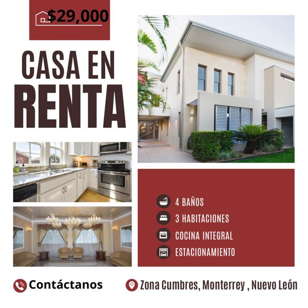 Casa en renta Cumbres Monterrey Nuevo León Casa en renta Cumbres Monterrey Nuevo León