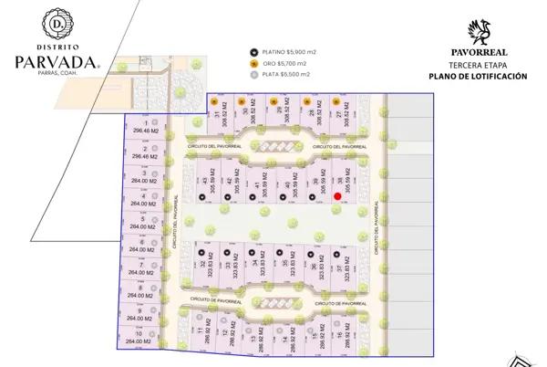 Terreno en venta DISTRITO PARVADA, Etapa 3: Pavorreal