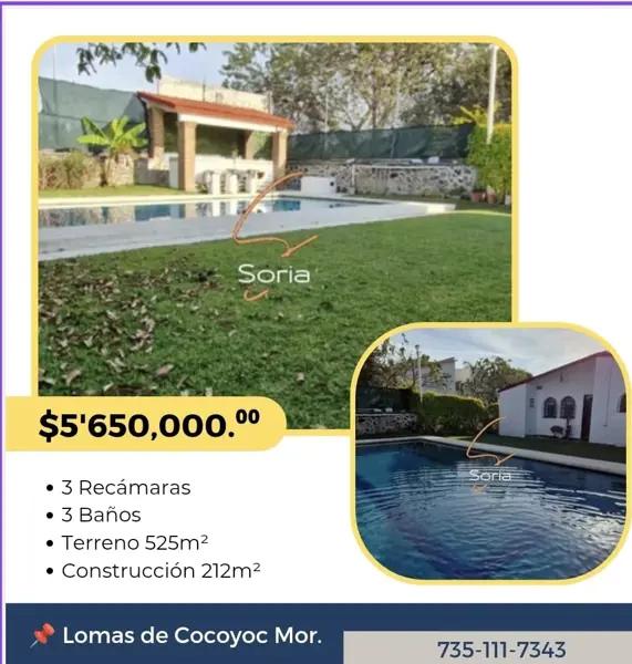 CASA EN LOMAS DE COCOYOC  MORELOS