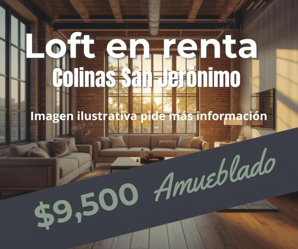 Loft en renta Colinas San Jerónimo Monterrey Nuevo León