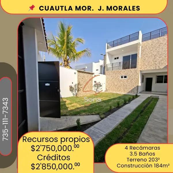 CASA EN VENTA CUAUTLA...!!!