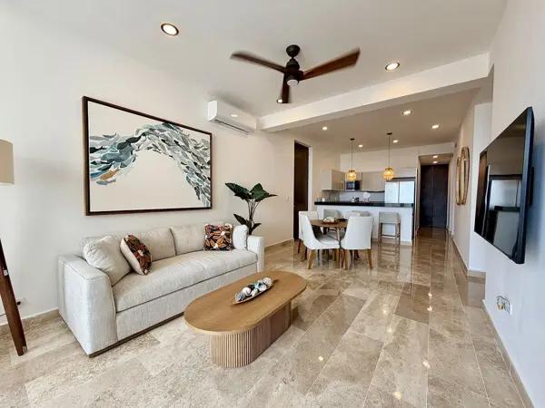 DEPARTAMENTO EN VENTA DE 3 RECÁMARAS AMUEBLADO FRENTE AL MAR, BAJAREQUE TELCHAC