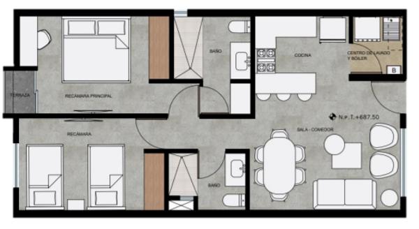 Departamento en Preventa en Santa Catarina
