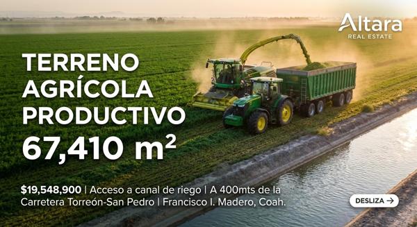 Terreno agrícola en Venta en Francisco I Madero Coahuila