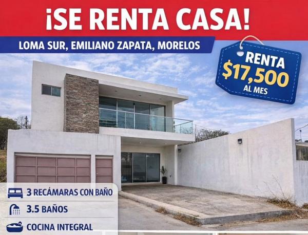 Bonita casa en renta en Emiliano Zapata.