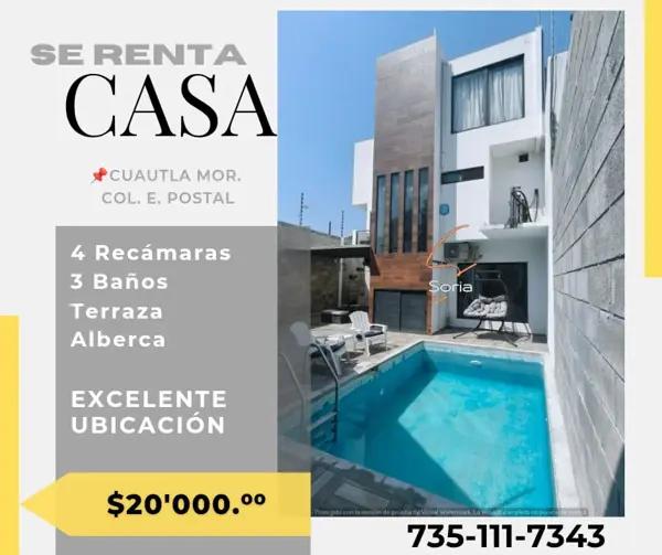 CASA EN CUAUTLA MORELOS 

RENTA o VENTA
