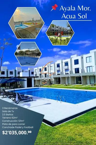 Hermosa casa con Amenidades en Aqua Sol Lifestyle 
Ideal para disfrutar  fin de semana o para Inve