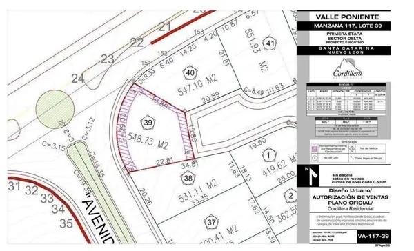 Terreno Venta Cordillera Privada 2 - 548.73 m2 Terreno Venta Cordillera Privada 2 - 548.73 m2